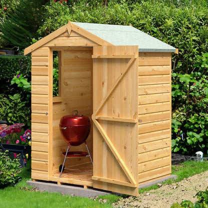 Shire GB Shetland 4x4 ft Shiplap Apex Single Door Shed