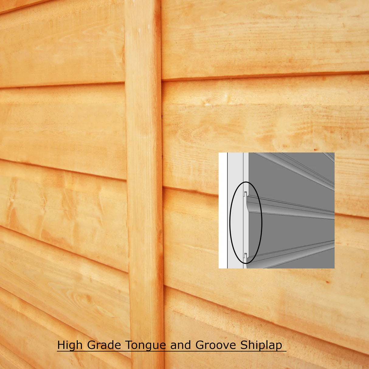 Shire Pent 7x5 Shiplap Double Door Shed