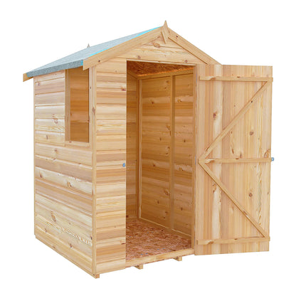 Shire GB Shetland 4x4 ft Shiplap Apex Single Door Shed