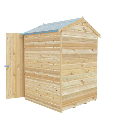 Shire GB Shetland 4x4 ft Shiplap Apex Single Door Shed