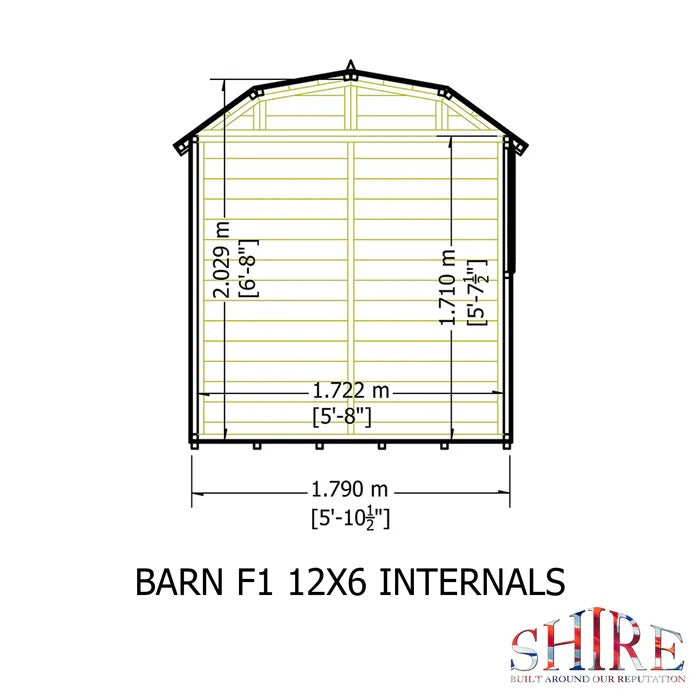 Shire Barn 12x6 DD Loglap