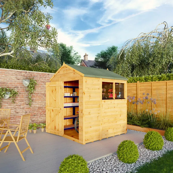 Mercia 6x6 Woodsman Shiplap Apex - Glass