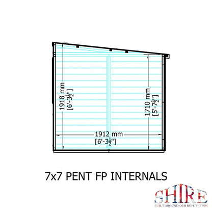 Shire 7x7 double door Pent