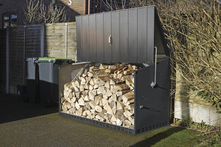 Trimetals Log Store 6x3 Metal Garden Storage