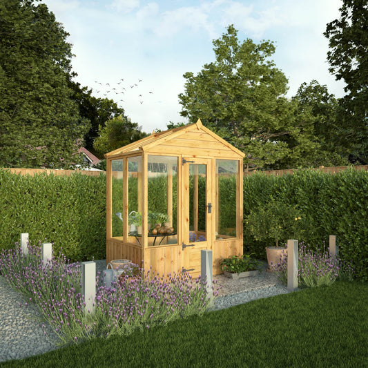 Mercia 6x4 Woodsman Shiplap Apex - Glass