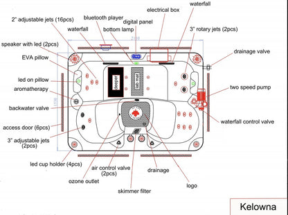 Kelowna 21-jet 4-Person Hot Tub