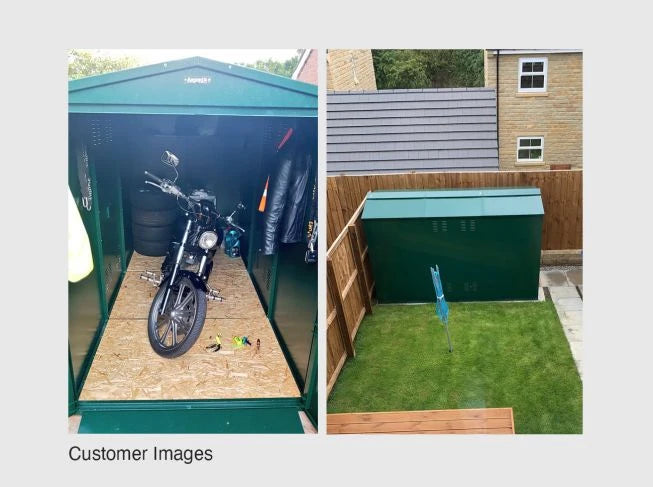 Asgard Motorcycle Storage Shed 5ft x 11ft - Police Preferred Specification