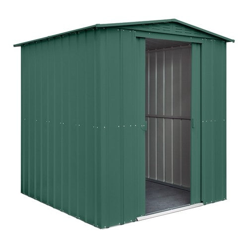 Globel 6x8ft Apex Metal Garden Shed - Green