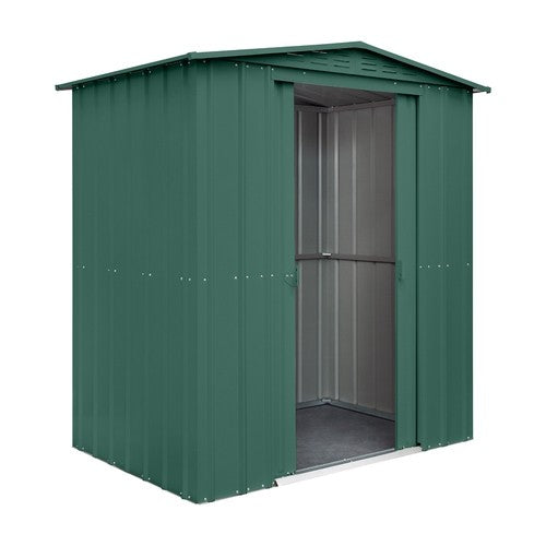 Globel 6x4ft Apex Metal Garden Shed - Green