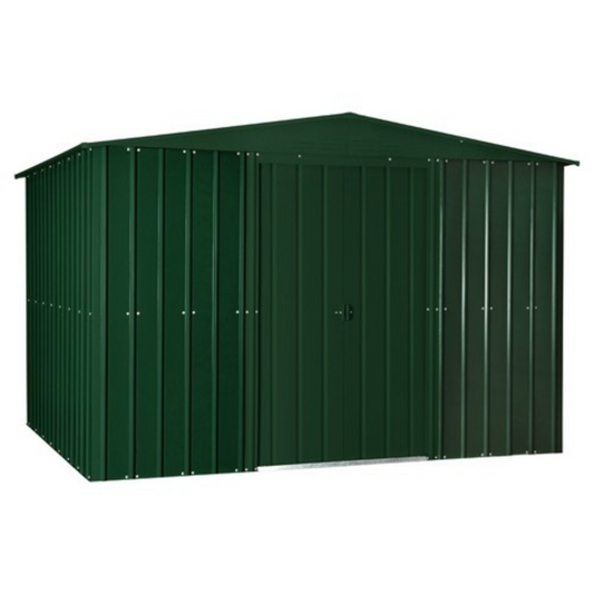 Globel 10x12ft Apex Metal Garden Shed - Green