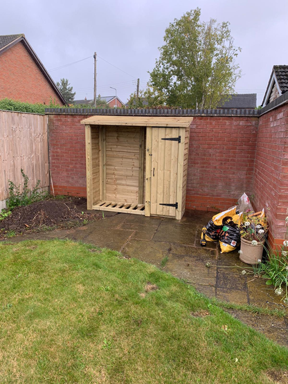 Churnet Valley Heavy Duty Logstore With Tool Shed 6x6 (HEIGHT FT X WIDTH FT)