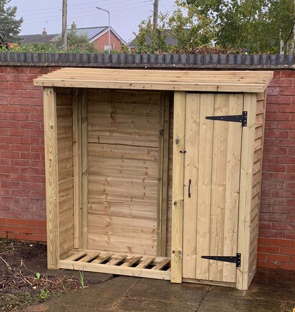 Churnet Valley Heavy Duty Logstore With Tool Shed 6x6 (HEIGHT FT X WIDTH FT)