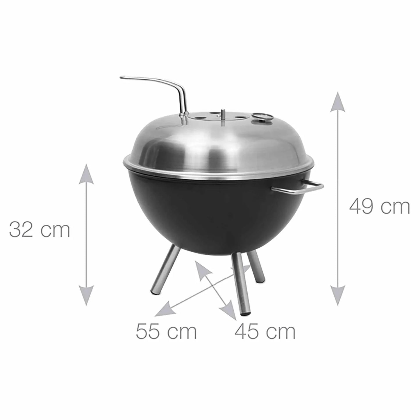 Martinsen 1300 Kettle Barbecue – Compact Stainless Steel Charcoal BBQ