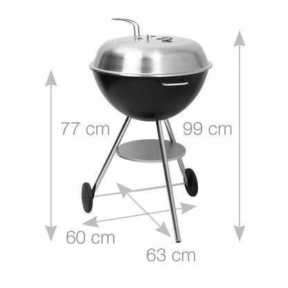 Martinsen 1400 Kettle Barbecue – Portable Stainless Steel Charcoal BBQ