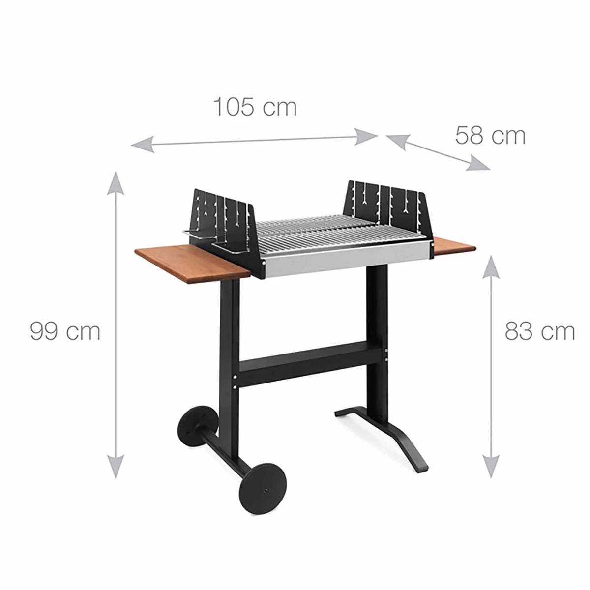 Martinsen 5000 Charcoal Barbecue – Double Grill System, Stainless-Steel Grids