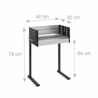 Martinsen 7100 Charcoal Barbecue Grill – Height-Adjustable Stainless-Steel Grid