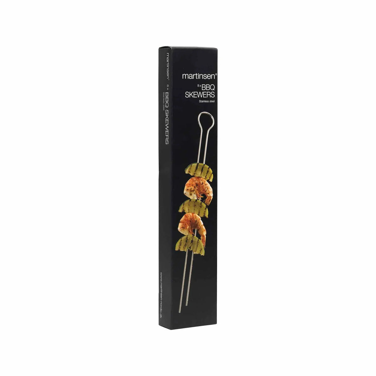 Martinsen Kebab Skewers 8pcs – Stainless Steel BBQ Skewers, 30cm
