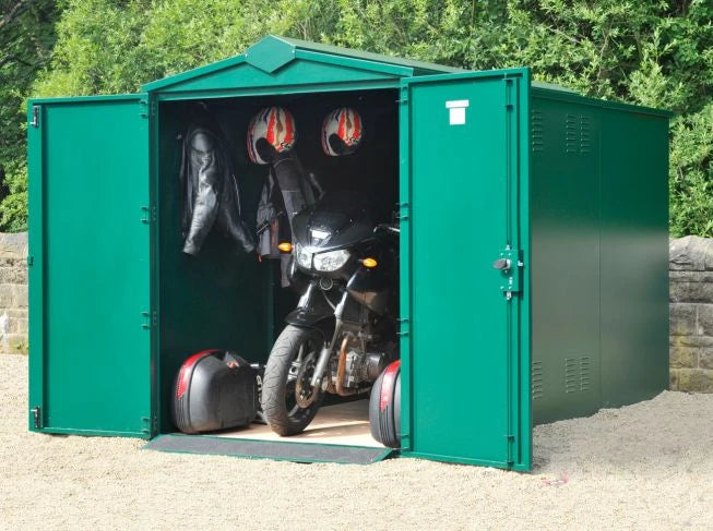 Asgard Motorcycle Storage Shed 5ft x 11ft - Police Preferred Specification