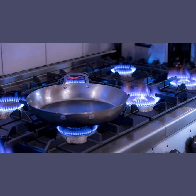 HOT WOK 30 cm Carbon Steel Paella Pan – Compatible with Gas & Induction