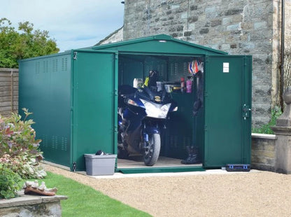 Asgard Motorcycle Garage Plus 1 - 7ft x 14ft - Police Preferred Specification