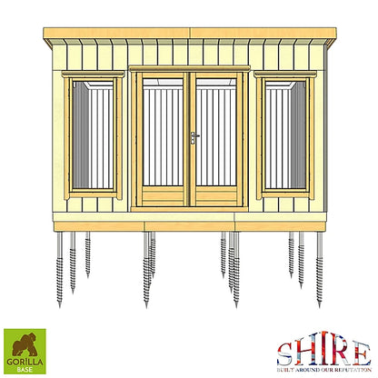 Shire Security Cabin 9x6 Shiplap Style C