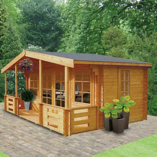 Shire Lydford 14Gx15 Log Cabin (28mm - 70mm Logs)