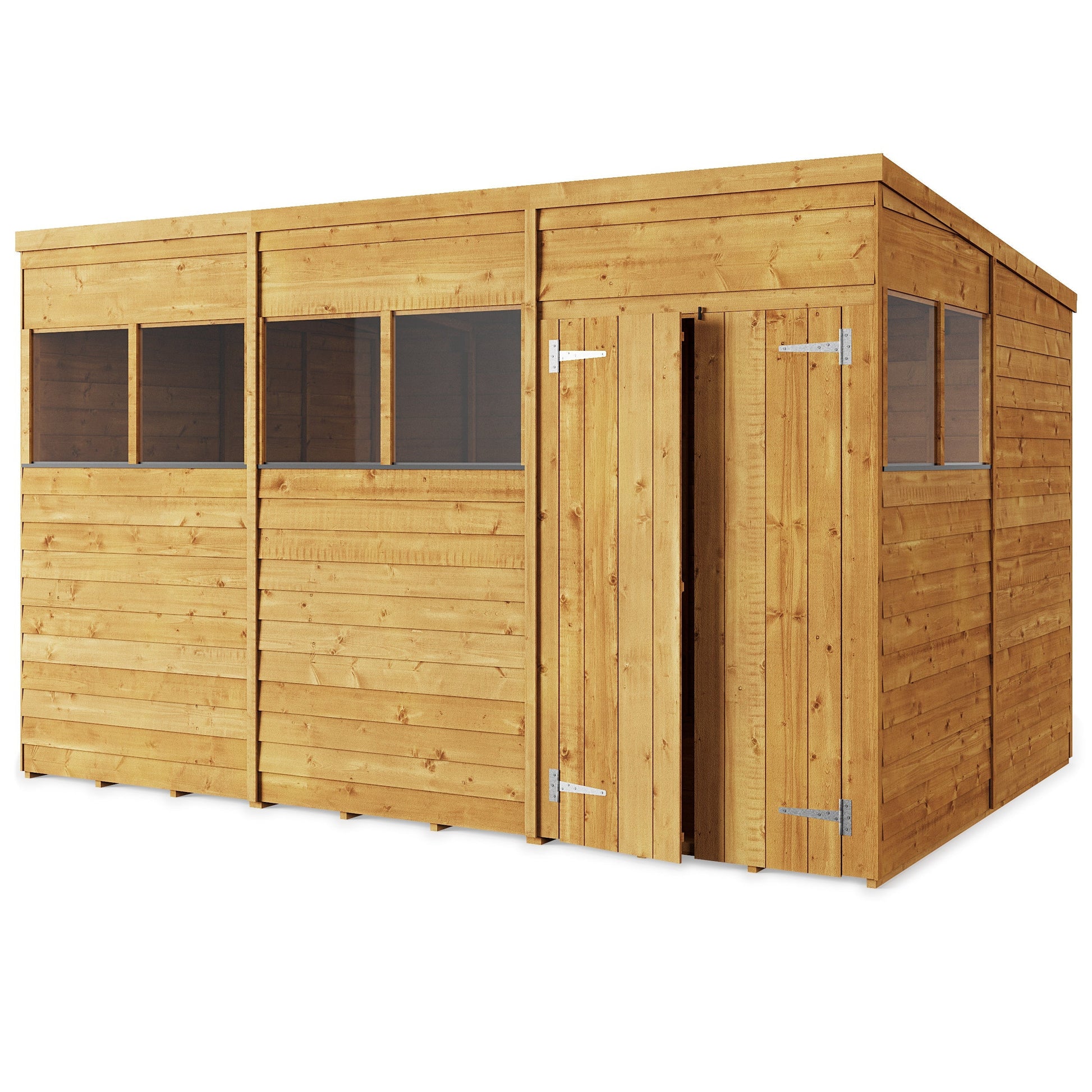 Store More Overlap Pent Shed - 12x8 Windowed