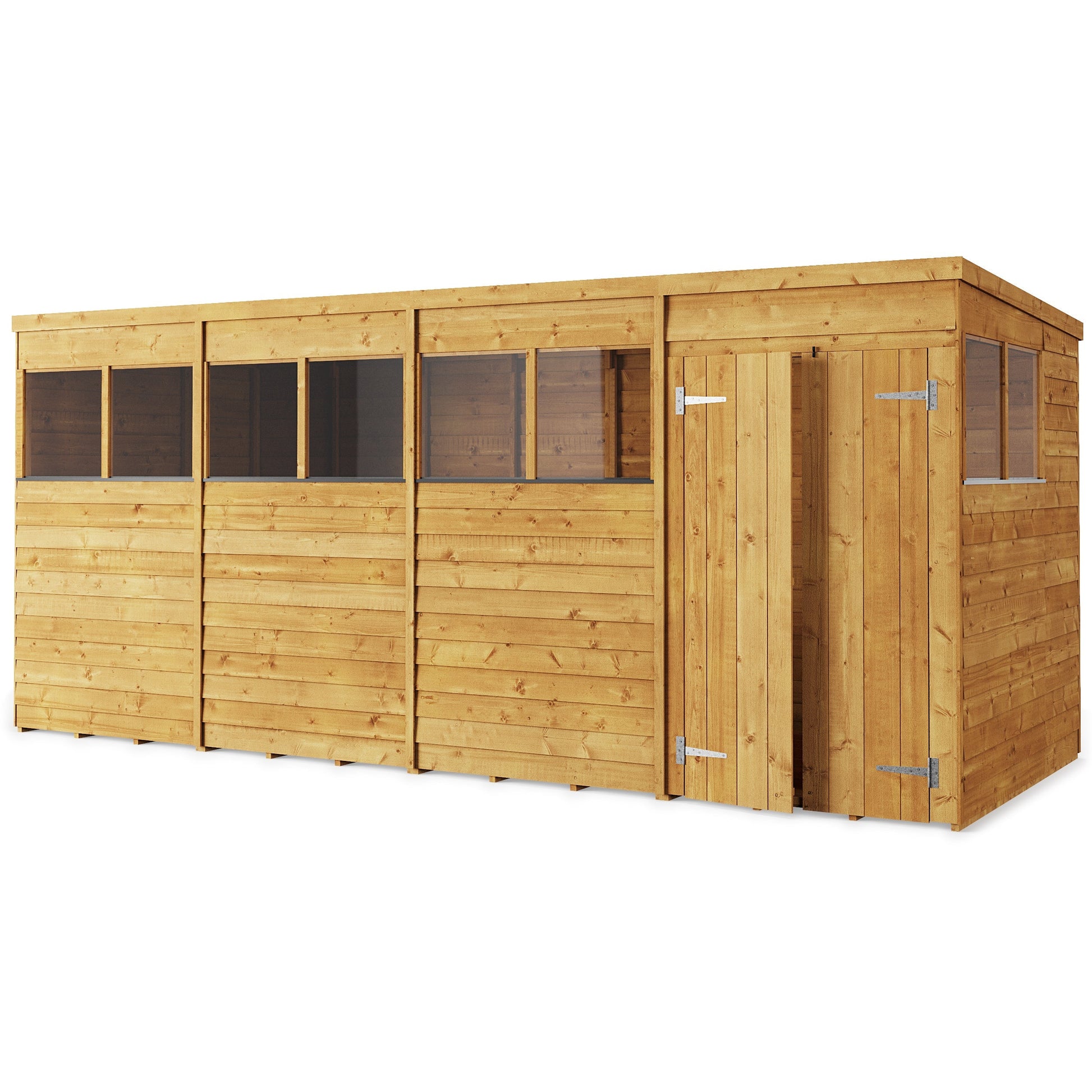 Store More Overlap Pent Shed - 16x6 Windowed