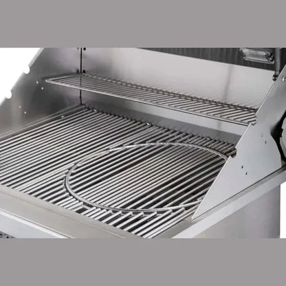 Charcoal & Wood Hybrid Single Zone Grill with Gas Ignition – 304 Stainless Steel BBQ