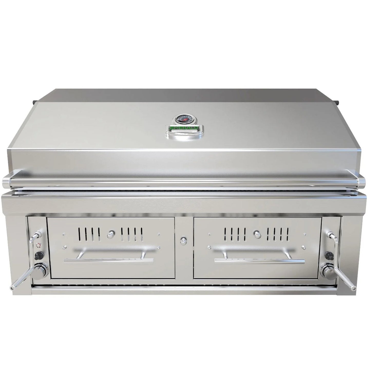 Charcoal & Wood Hybrid Dual Zone Grill with Gas Ignition – 304 Stainless Steel BBQ