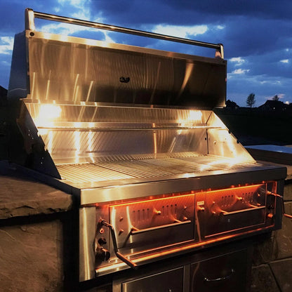 Charcoal & Wood Hybrid Dual Zone Grill with Gas Ignition – 304 Stainless Steel BBQ