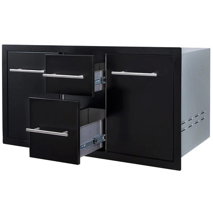 Sunstone Black Series 42” Multi Storage Combo with Plastic Bin