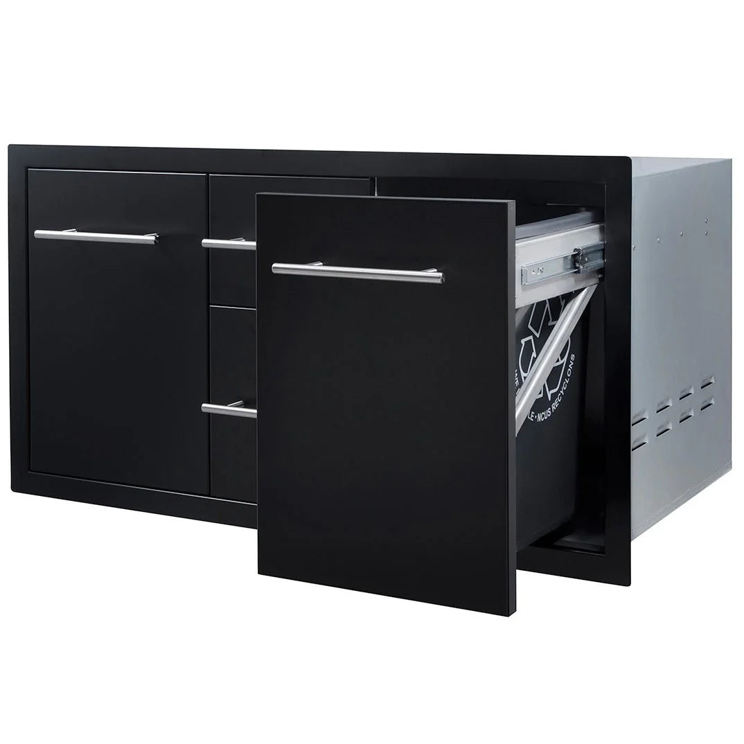 Sunstone Black Series 42” Multi Storage Combo with Plastic Bin