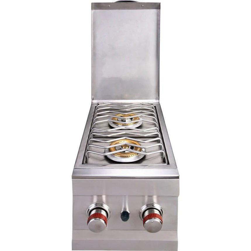 Sunstone Double Slide-In Side Burner – 304 Stainless Steel Dual Gas Burners