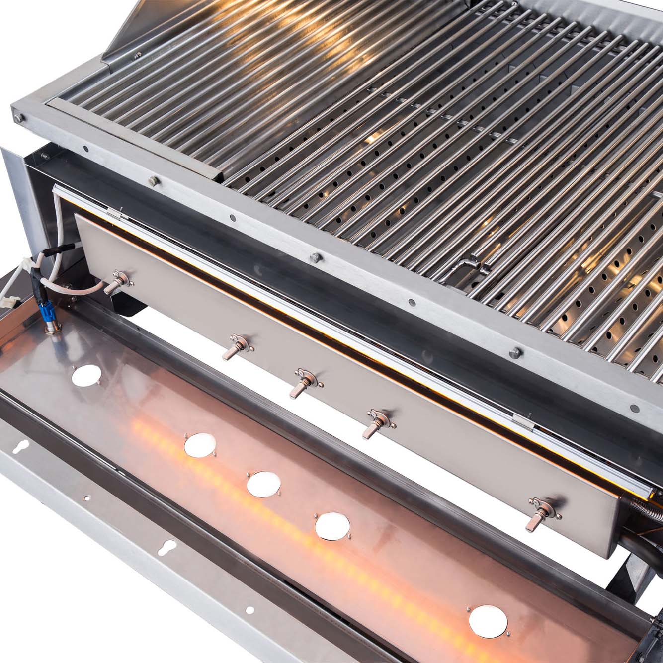 Sunstone Ruby Series 4 Burner Gas Grill with Infrared Rotisserie & LED Lighting