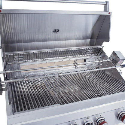 Sunstone Ruby Series 4 Burner Gas Grill with Infrared Rotisserie & LED Lighting
