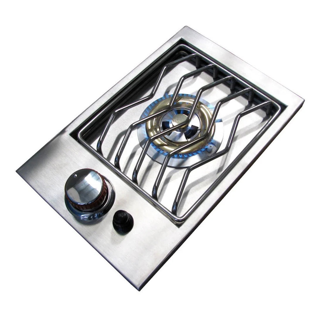 Sunstone Single Drop-In Side Burner – 304 Stainless Steel Outdoor Gas Side Burner,