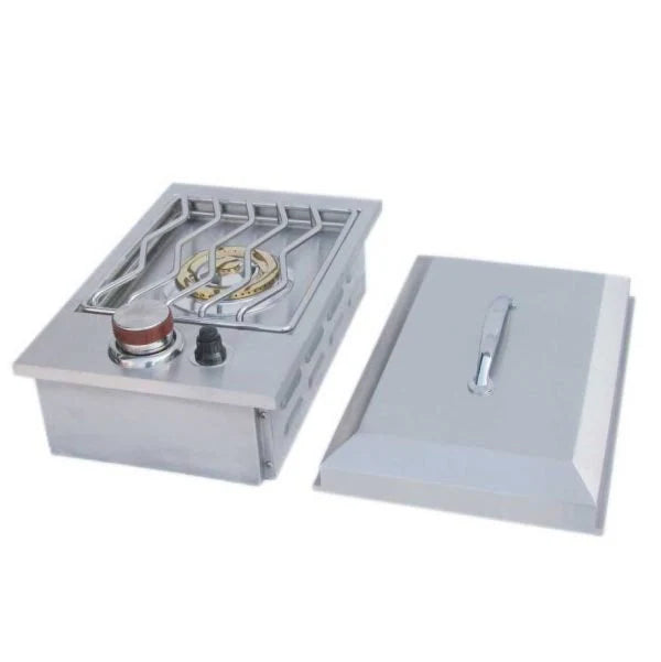 Sunstone Single Drop-In Side Burner – 304 Stainless Steel Outdoor Gas Side Burner,