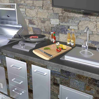 Sunstone Versa Slide-In Single Side Burner – 304 Stainless Steel Outdoor Gas Burner,