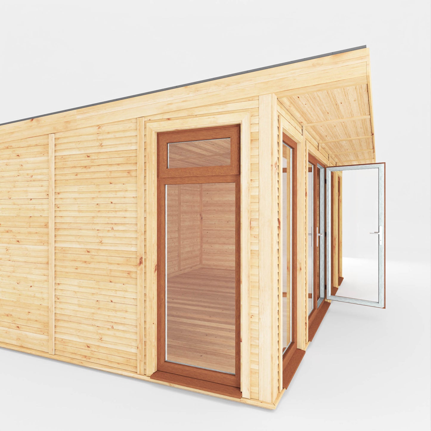 Mercia Sherwood Edwinstowe 5m x 3m Insulated Garden Room - (UPVC Windows & Doors) - Oak