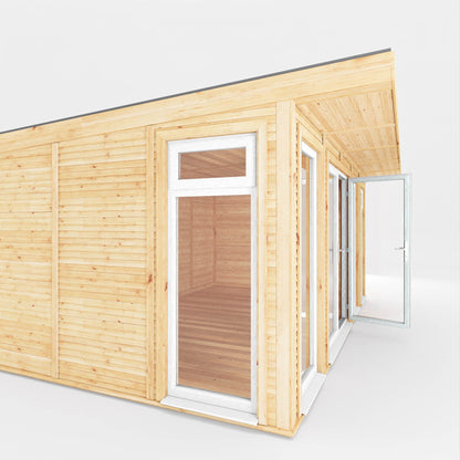 Mercia Sherwood Edwinstowe 5m x 3m Insulated Garden Room - (UPVC Windows & Doors) - White