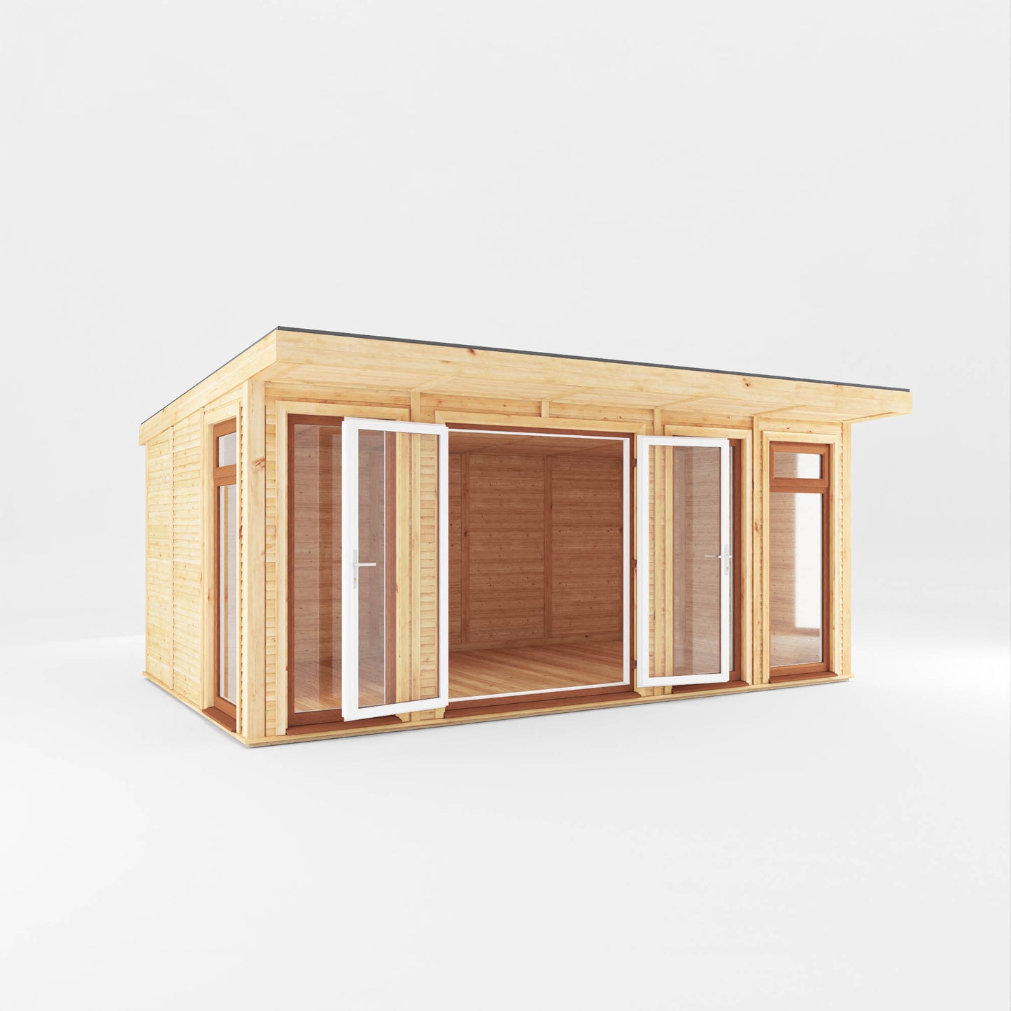 Mercia Sherwood Edwinstowe 5m x 3m Insulated Garden Room - (UPVC Windows & Doors) - Oak