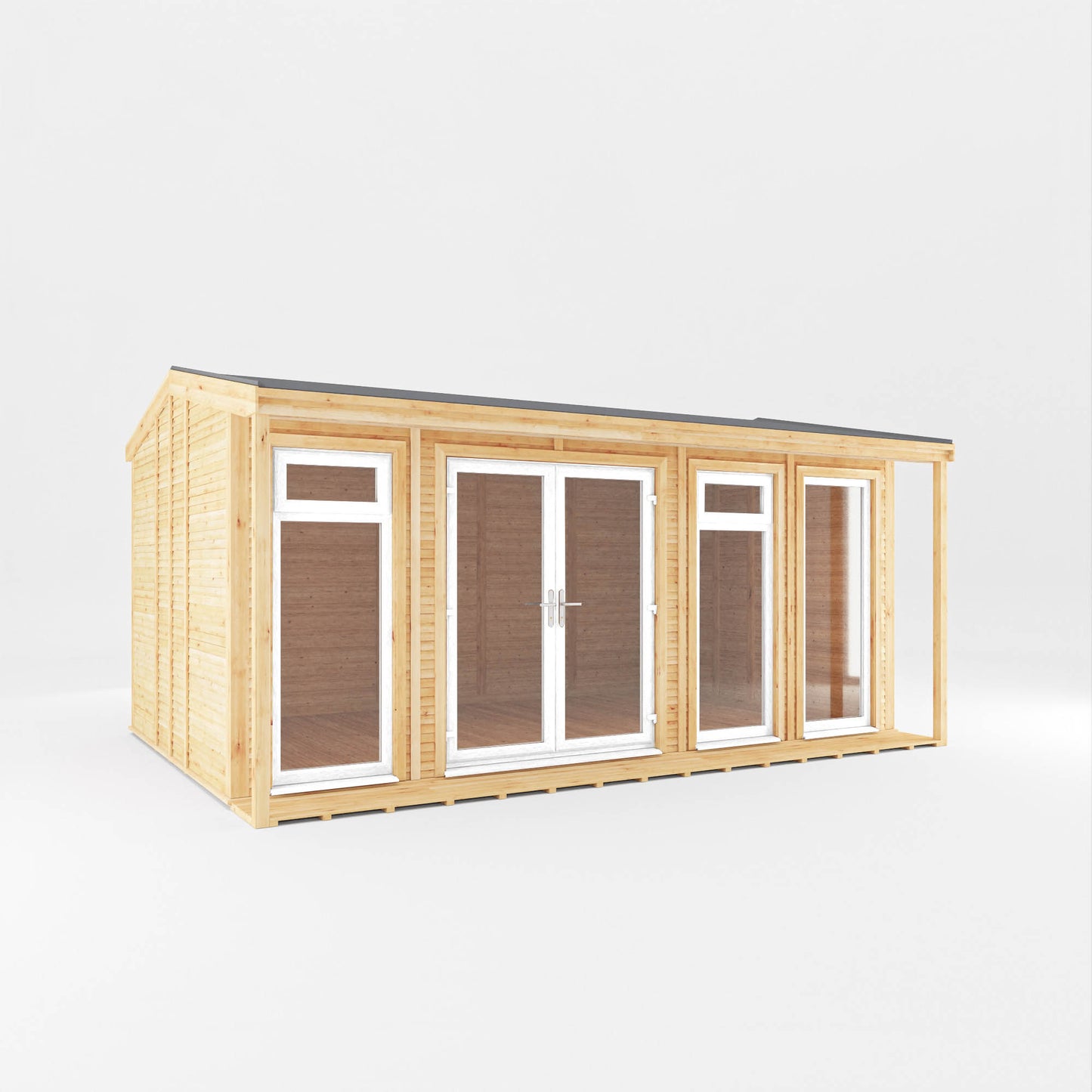 Mercia Sherwood Thoresby 5m x 3m Insulated Garden Room - (UPVC Windows & Doors) - White