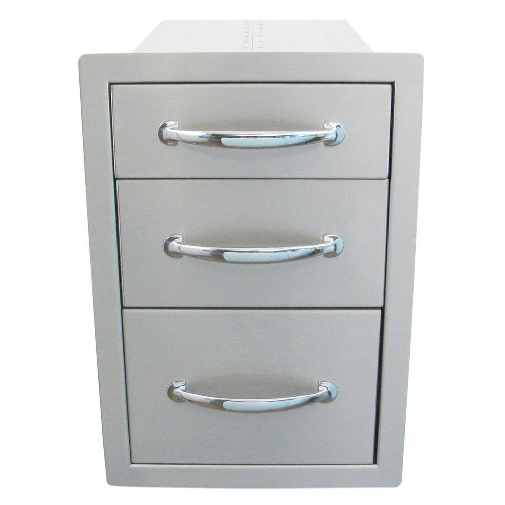 Sunstone Premium Triple Access Drawer – 304 Stainless Steel Outdoor Kitchen Storage Unit
