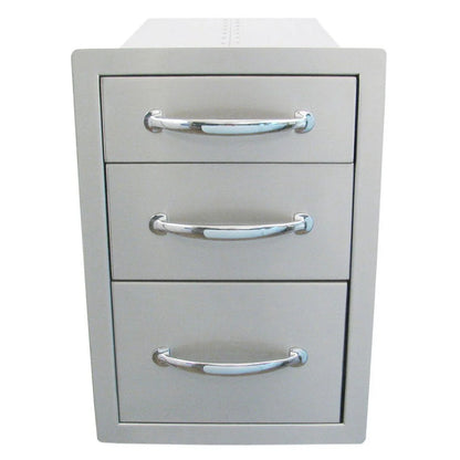 Sunstone Premium Triple Access Drawer – 304 Stainless Steel Outdoor Kitchen Storage Unit