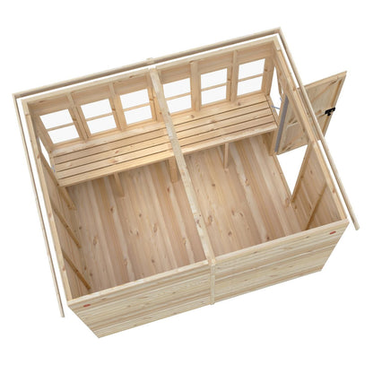Shire Sun Pent 10x8 Single Door Loglap Style A