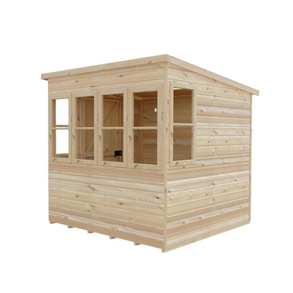 Shire Sun Pent 8x8 Single Door Loglap Style A