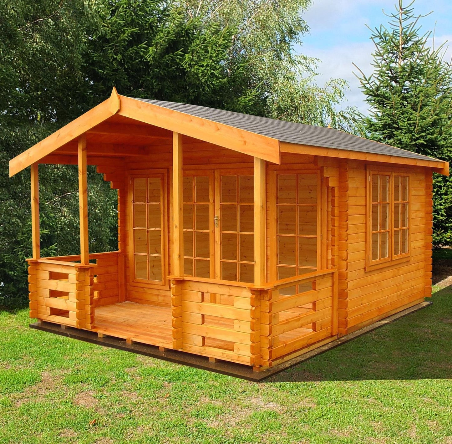Shire Hatfield 12x13 Log Cabin (34mm - 70mm Logs)