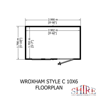 Shire Security Cabin 10x6 Loglap Style C