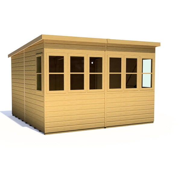 Shire Sun Pent 10x10 Single Door Loglap Style A